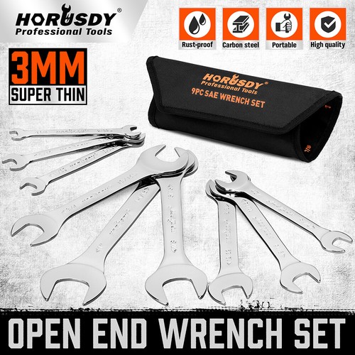 9pc super thin open end - super-thin, wrench